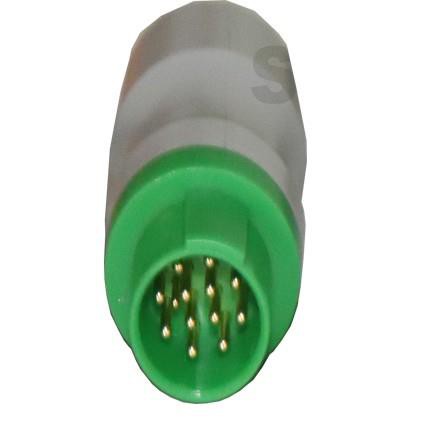 Compatible With Mennen Medical ECG Trunk Cable , 5-Lead , 13pin -> AA 2pin ,AHA, Use With Hp 5-lead Compatible Leadwire