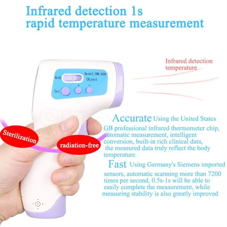 Infrared Body Thermometer Non Contact Fever Forehead Ear Mediacal Digital Thermometer