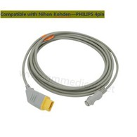 Nihon Kohden Compatible IBP/Invasive Blood Pressure Cable With PHILIPS Transducer Adapter,NK 14PIN->Forduló 4PIN