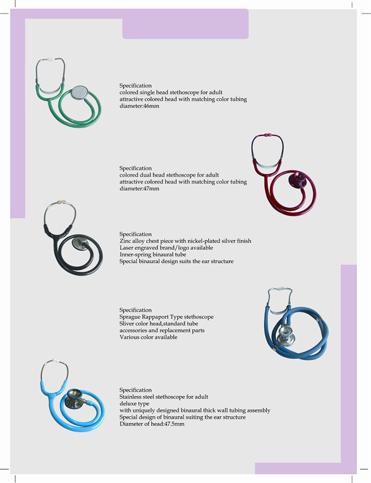 Professzionális eloxált alumínium egyfejű sztetoszkóp fejgátló sztetoszkóppal